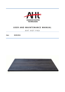 AHT Hot Pad manual