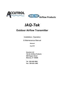 IAQ-Tek - Accutrol