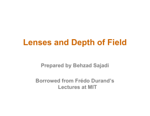 Lenses and Depth of Field