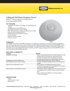 Ceiling and Wall Mount Occupancy Sensors OMNI™ Passive