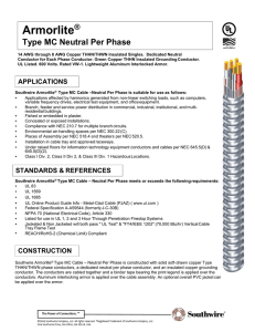 Armorlite® Type MC Neutral Per Phase