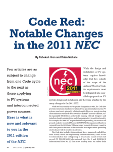 Notable Changes in the 2011 NEC