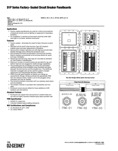 D1P Series Factory-Sealed Circuit Breaker Panelboards Catalog