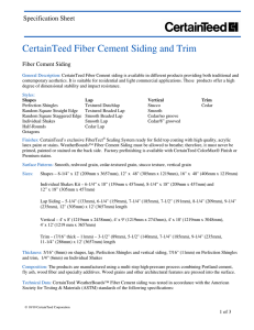 CertainTeed Fiber Cement Siding and Trim