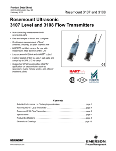Rosemount 3107 / 3108 Ultrasonic Level and Flow