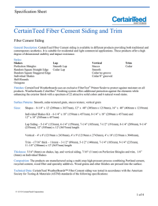 CertainTeed Fiber Cement Siding And Trim