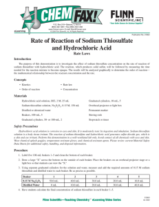 91860 Reaction Rate of Sodium Thiosulfate