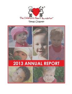 2013 annual report - The Children`s Heart Foundation Texas Chapter