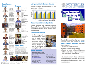 Department of Chemistry and Physics Brochure