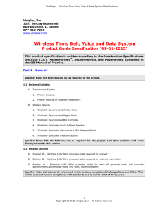 Wireless Time, Bell, Voice and Data System