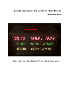 Back to the Future Time Circuit 3D Printed Clock