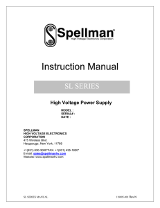 sl series - Spellman High Voltage Electronics Corporation