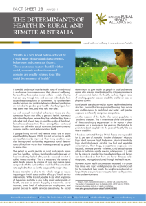 the determinants of health in rural and remote australia