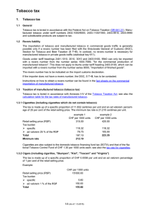 Tobacco tax