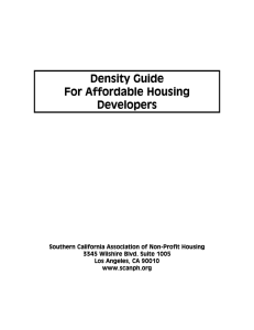 Density Guide For Affordable Housing Developers