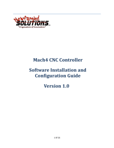Mach4 CNC Controller Software Installation and Configuration