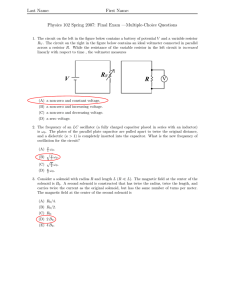 Final Exam 2007 - Multiple Choice Questions