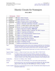 Electric Circuits for Nonmajors