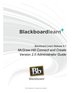 McGraw-Hill Connect and Create Building Block Administrator Guide