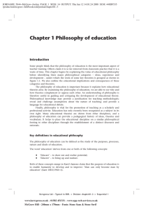 Chapter 1 Philosophy of education - McGraw