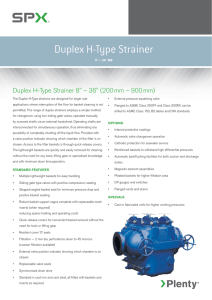 Duplex H-Type Strainer