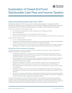 Explanation of Closed-End Fund Distributable Cash Flow and