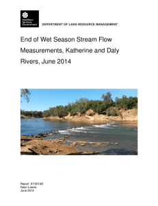 End of Wet Season Stream Flow Measurements, Katherine and Daly