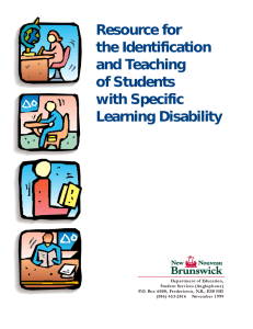 Resource for the Identification and Teaching of Students with