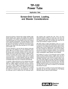 Screen Grid Current Loading and Bleeder Considerations