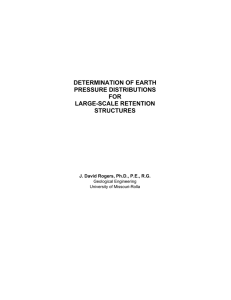 DETERMINATION OF EARTH PRESSURE DISTRIBUTIONS FOR