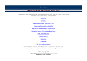 Design and Testing of Bonded and Bolted Joints