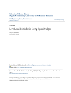 Live Load Models for Long Span Bridges