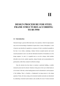design procedure for steel frame structures according to bs 5950