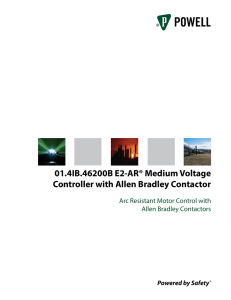 01.4IB.46200B E2-AR Arc Resistant Medium Voltage Controller with