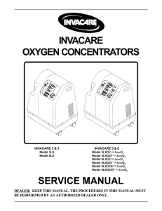 Invacare Oxygen Concentrator