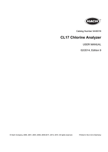 CL17 Chlorine Analyzer User Manual