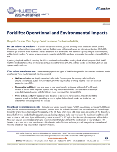 Forklifts: Operational and Environmental Impacts