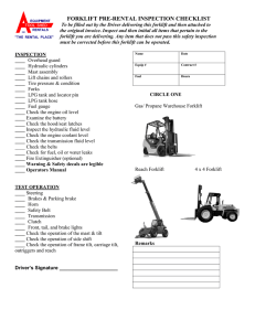 FORKLIFT DAILY and RENTAL INSPECTION CHECKLIST