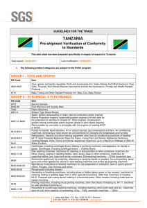 Datasheets and Factsheets | PDF 177.86 KB Tanzania