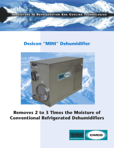 Desicon “MINI” - CIMCO Refrigeration
