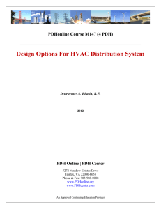 Design Options For HVAC Distribution System