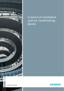 Control of ventilation and air conditioning plants