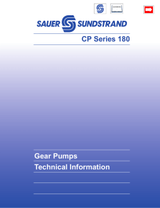 Gear Pumps Technical Information CP Series 180