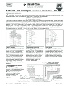 6360 Cool Lens Well Light - Installation Instructions