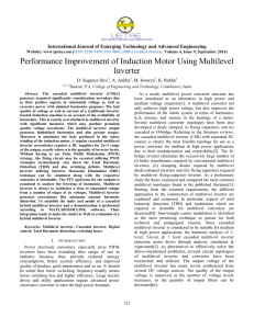 Performance Improvement of Induction Motor Using Multilevel Inverter