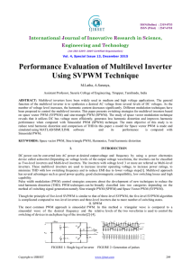 Performance Evaluation of Multilevel Inverter Using