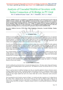 Analysis of Cascaded Multilevel Inverters with