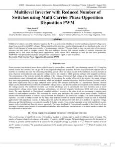 Multilevel Inverter with Reduced Number of Switches using Multi