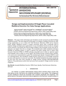 Design and Implementation Of Single Phase Cascaded Multilevel
