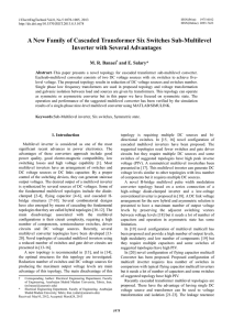A New Family of Cascaded Transformer Six Switches Sub